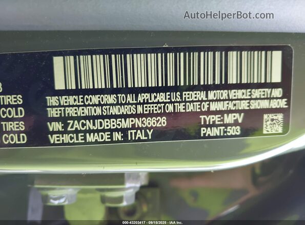 ZACNJDBB5MPN36626 2021 JEEP RENEGADE Gray Շարժիչի բաժամունքի տեսք