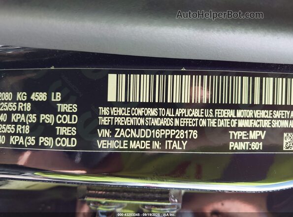 ZACNJDD16PPP28176 2023 JEEP RENEGADE Черный Вид подкапотного пространства