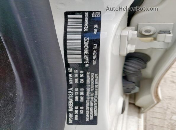 ZAM57YSM9NX401282 2022 MASERATI GHIBLI White ძრავის განყოფილების ხედი