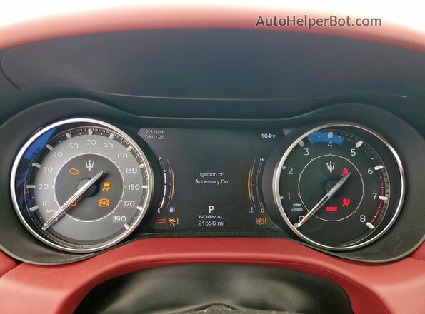 ZAM57YSM9NX401282 2022 MASERATI GHIBLI White ხელსაწყოთა პანელის ხედი
