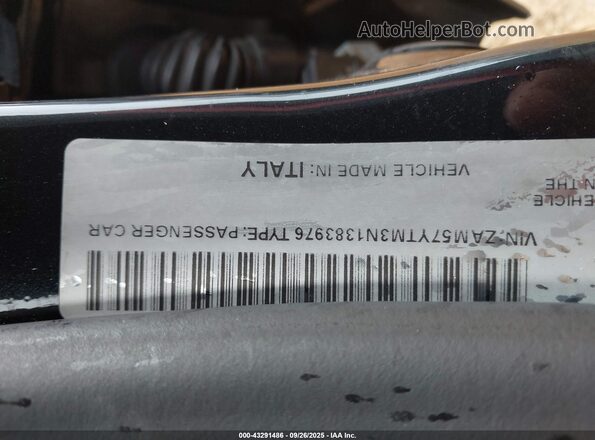 ZAM57YTM3N1383976 2022 MASERATI GHIBLI Black ძრავის განყოფილების ხედი