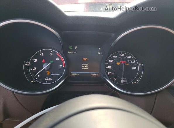 ZASFAKPN5J7B96831 2018 ALFA ROMEO STELVIO Red Widok zestawu wskaźników