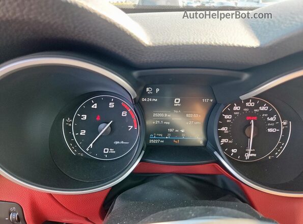 ZASPAJAN9M7C99004 2021 ALFA ROMEO STELVIO Красный Вид щитка приборов