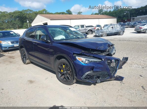 ZASPAKAN0L7C82712 2020 ALFA ROMEO STELVIO Dark Blue Передняя правая четверть