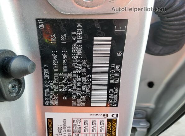 JTJBM7FX6J5182136 2018 LEXUS GX Серебряный Вид наклейки с VIN-кодом