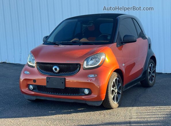 WMEFJ9BAXHK230583 2017 SMART FORTWO Оранжевый Задняя правая четверть