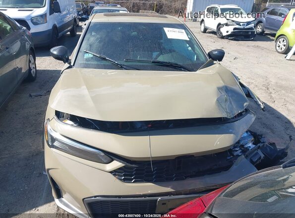 19XFL4H80SE017202 2025 HONDA CIVIC HYBRID Желто-коричневый Вид задней части салона