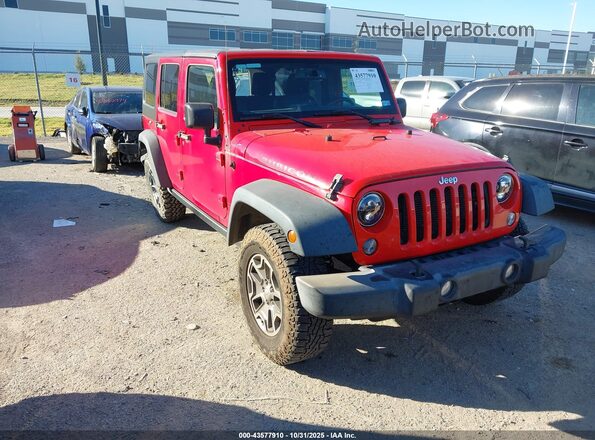 1C4BJWFG1GL128236 2016 JEEP WRANGLER UNLIMITED Красный Передняя правая четверть