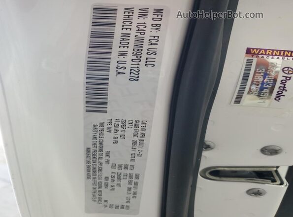 1C4PJMMB9PD112278 2023 JEEP CHEROKEE White VIN sticker view