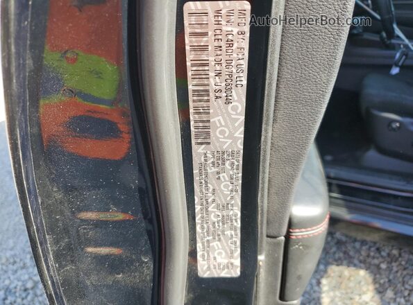 1C4RDHDG7PC630446 2023 DODGE DURANGO Черный Вид наклейки с VIN-кодом