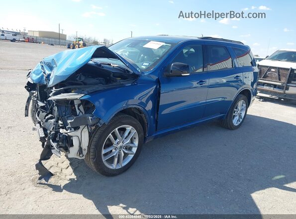 1C4RDJDG0RC122779 2024 DODGE DURANGO Blue Առջևի ձախ երեք քառորդ տեսարան