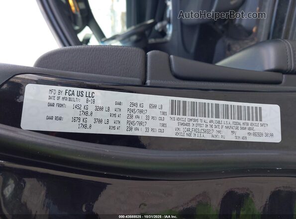 1C4RJFAG3JC503217 2018 JEEP GRAND CHEROKEE Черный Вид подкапотного пространства