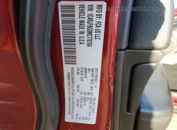 1C4RJFBG0MC776764 2021 JEEP GRAND Красный Вид наклейки с VIN-кодом