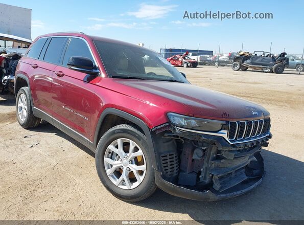 1C4RJHBG7PC661918 2023 JEEP GRAND CHEROKEE Темно-бордовый Передняя правая четверть