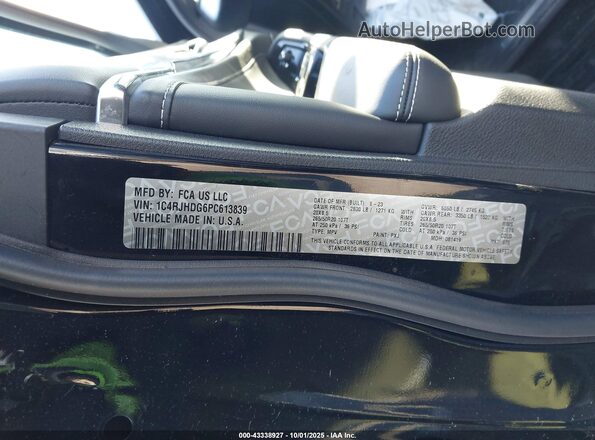 1C4RJHDG6PC613839 2023 JEEP GRAND CHEROKEE Черный Вид подкапотного пространства