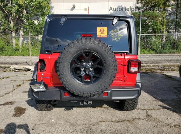 1C4RJXN65SW583515 2025 JEEP WRANGLER Красный Вид сзади