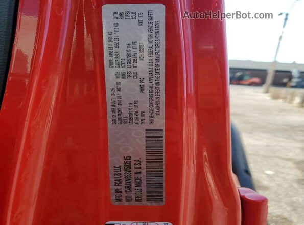 1C4RJXN65SW583515 2025 JEEP WRANGLER Красный Вид наклейки с VIN-кодом