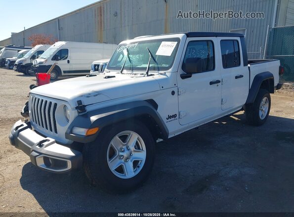 1C6HJTAG4PL533904 2023 JEEP GLADIATOR White წინა მარცხენა ხედი სამი მეოთხედიდან