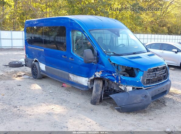 1FBAX2CM7GKB08483 2016 FORD TRANSIT-350 Синий Передняя правая четверть