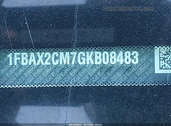 1FBAX2CM7GKB08483 2016 FORD TRANSIT-350 Синий 