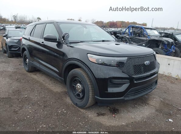 1FM5K8AB8MGA64861 2021 FORD POLICE INTERCEPTOR Black Передня права чверть
