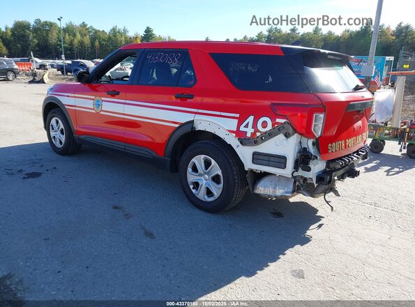 1FM5K8AB9RGA46893 2024 FORD POLICE INTERCEPTOR Красный Задняя левая четверть