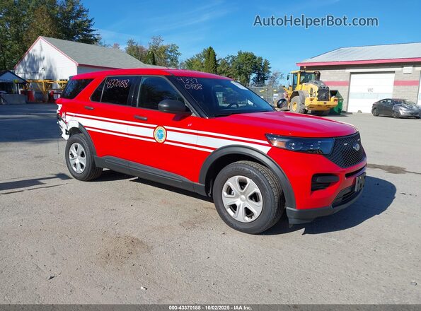 1FM5K8AB9RGA46893 2024 FORD POLICE INTERCEPTOR Красный Передняя правая четверть