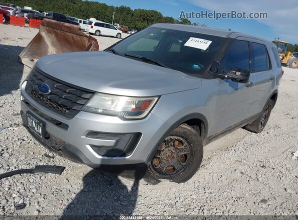 1FM5K8AR8HGD07409 2017 FORD POLICE INTERCEPTOR Silver Przód lewy