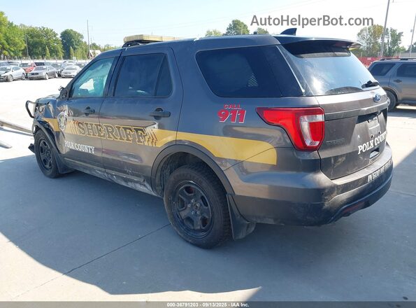 1FM5K8ARXHGC79077 2017 FORD UTILITY POLICE INTERCEPTOR Gray Tył lewy