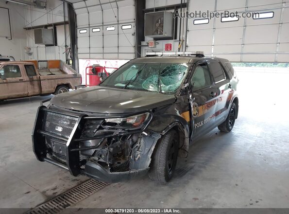 1FM5K8ARXHGC79077 2017 FORD UTILITY POLICE INTERCEPTOR Gray Widok z przodu