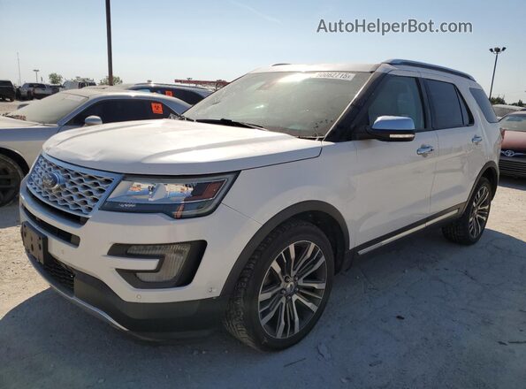 1FM5K8HT5GGA69454 2016 FORD FORD EXPLORER White Vista tres cuartos delantera izquierda