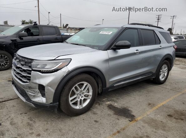1FMUK7DH4SGA44707 2025 FORD FORD EXPLORER Silver წინა მარცხენა ხედი სამი მეოთხედიდან