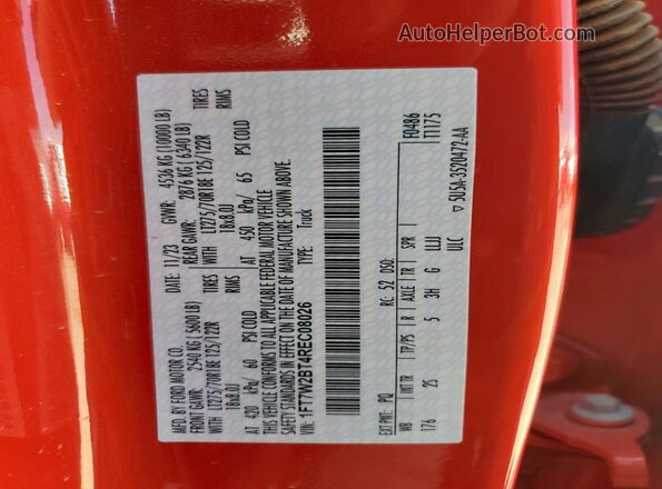 1FT7W2BT4REC08026 2024 FORD F250 Red Engine compartment view