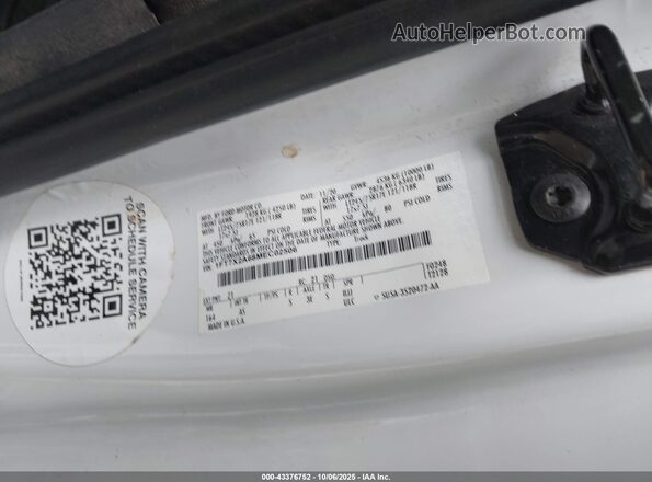 1FT7X2A68MEC02506 2021 FORD F-250 White Вид підкапотного простору