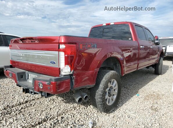 1FT8W3BT8KEE53265 2019 FORD F350 Темно-бордовый Задняя правая четверть
