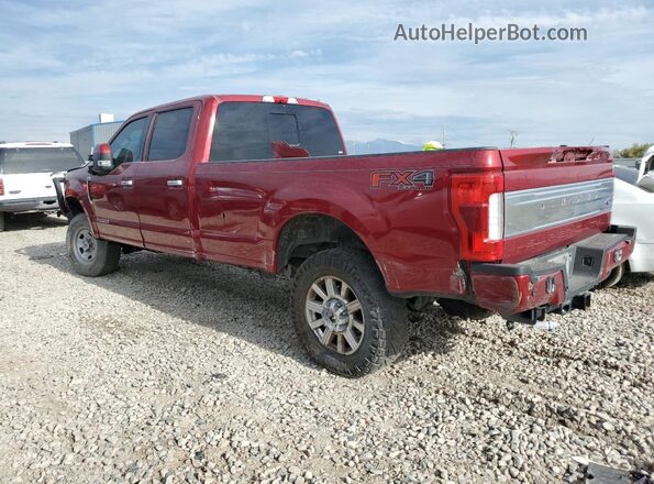 1FT8W3BT8KEE53265 2019 FORD F350 Темно-бордовый Задняя левая четверть