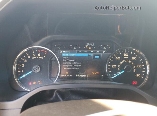 1FTEW1EF0GFA45809 2016 FORD F150 Белый Вид щитка приборов