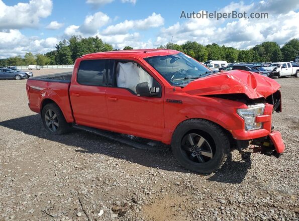 1FTEW1EF1GKF00416 2016 FORD F150 Красный Передняя правая четверть