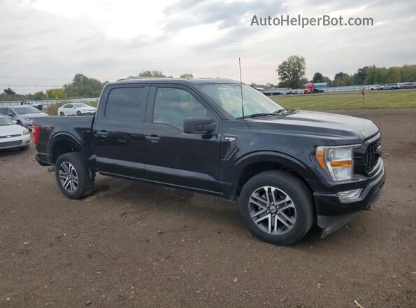 1FTEW1EP4NFC28104 2022 FORD F150 Черный Передняя правая четверть