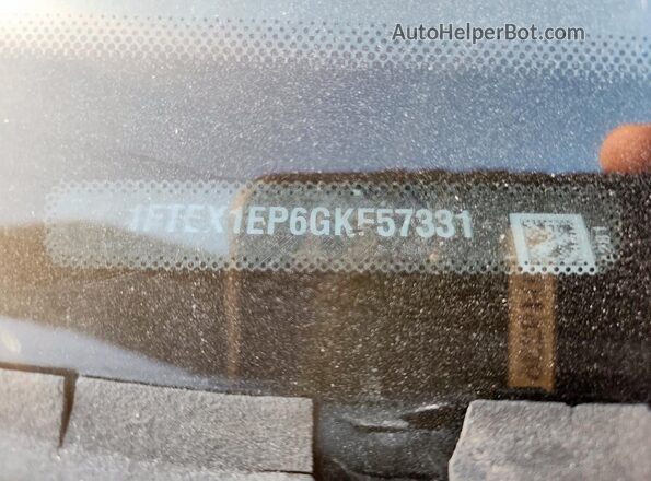 1FTEX1EP6GKF57331 2016 FORD F150 Gray Widok wnętrza 360 stopni