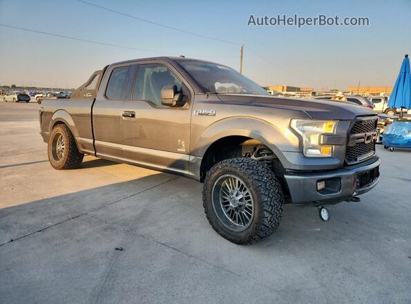 1FTEX1EP6GKF57331 2016 FORD F150 Gray Widok z przodu
