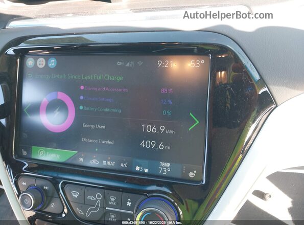 1G1FY6S03M4107392 2021 CHEVROLET BOLT Серый 