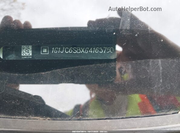 1G1JC6SBXG4163750 2016 CHEVROLET SONIC Белый Вид подкапотного пространства