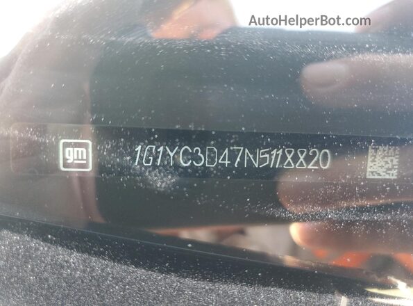 1G1YC3D47N5118820 2022 CHEVROLET CORVETTE Серый Вид наклейки с VIN-кодом
