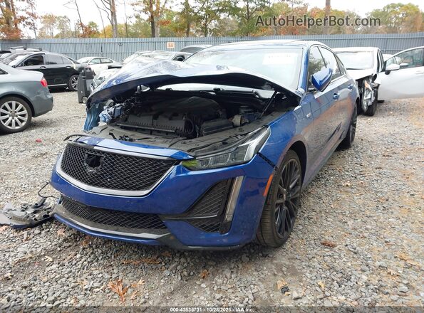 1G6DV5RW5M0145776 2021 CADILLAC CT5 Синий Передняя левая четверть
