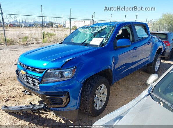 1GCGSCEA3M1273719 2021 CHEVROLET COLORADO Turquoise Vista tres cuartos delantera izquierda