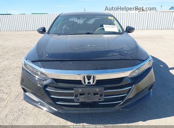 1HGCV1F18MA058475 2021 HONDA ACCORD Black Widok wnętrza z tyłu