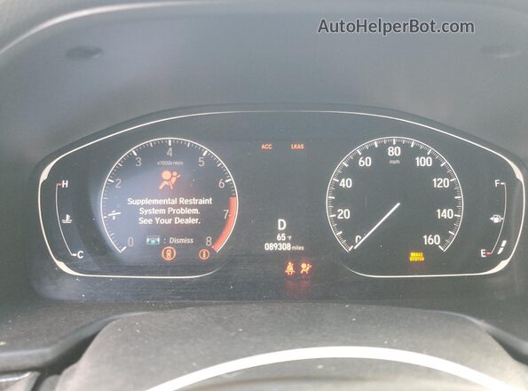 1HGCV1F30LA054145 2020 HONDA ACCORD Белый Вид щитка приборов