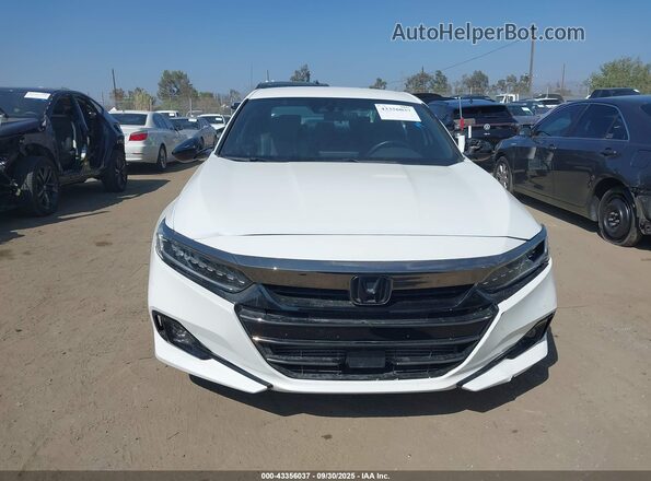 1HGCV1F34MA105602 2021 HONDA ACCORD Белый Вид щитка приборов