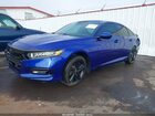 2018 Honda Accord Sport Синий vin: 1HGCV1F37JA258566